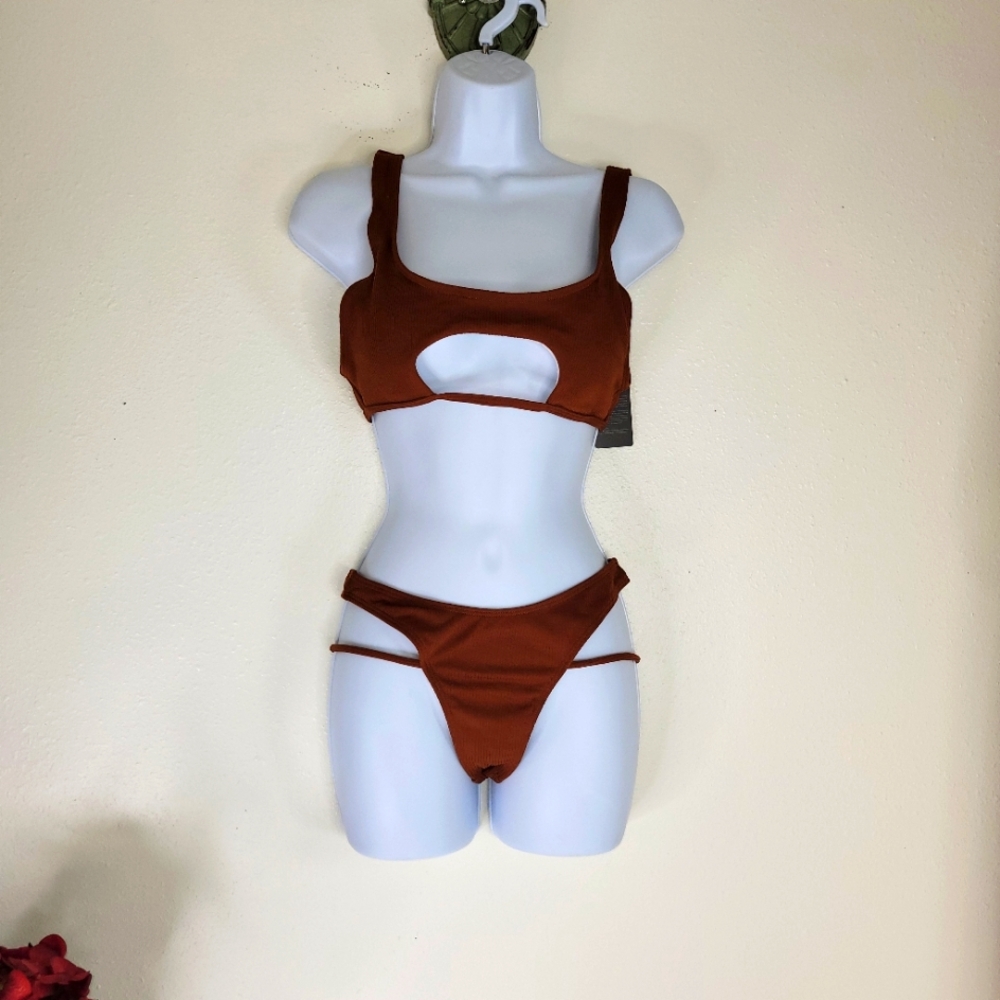 Sherry DC Brown Cutout Bikini Set
